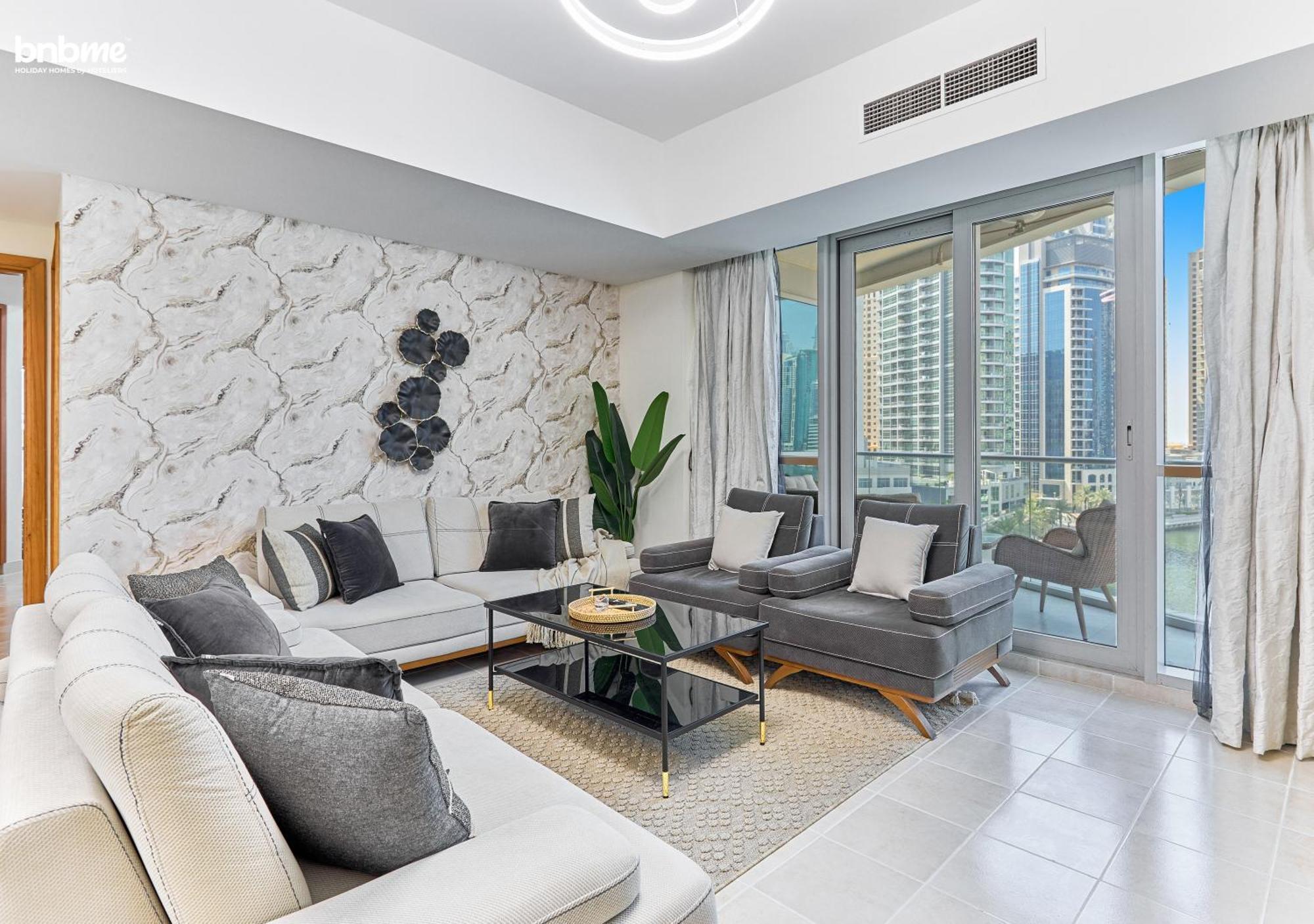 شقة Bnbmehomes - Damac Waves Tower دبي
